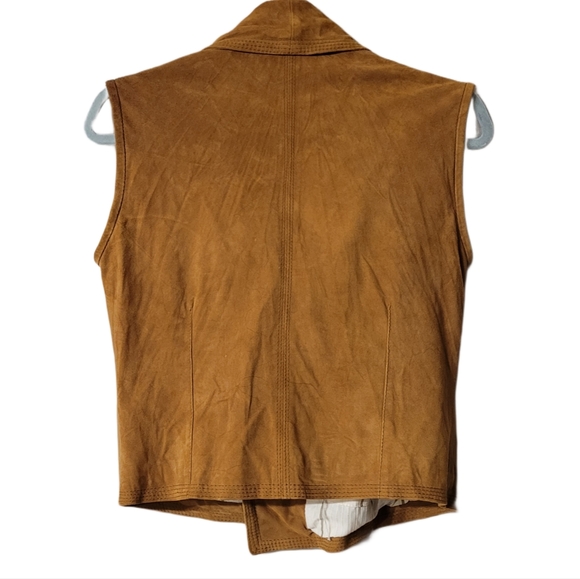 Spero RARE Vintage Suede Leather Vest Size 44 Medium Tan - Picture 2 of 9